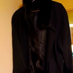 Long Black 100% Camel Hair Coat